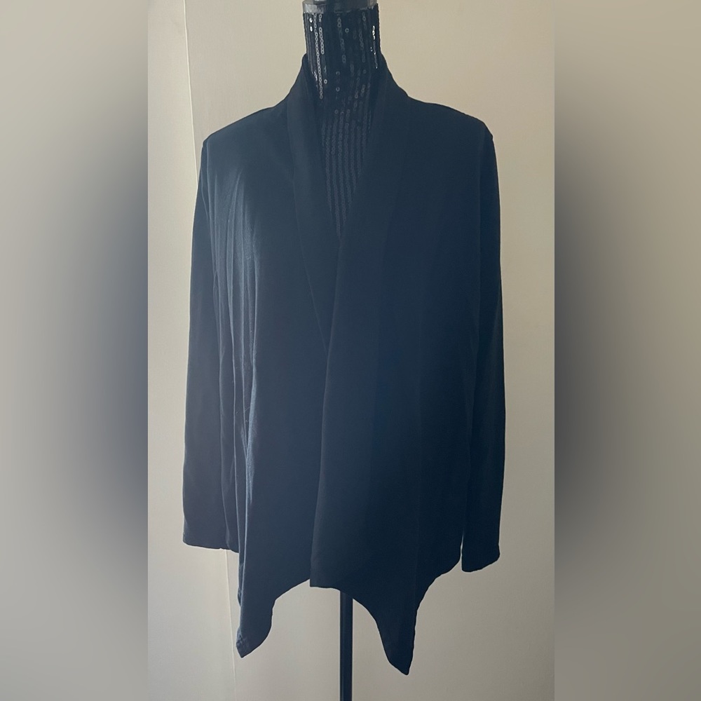 Vintage Roots Black Open Cardigan Sweatshirt Size M